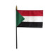4x6" Sudan Stick Flag
