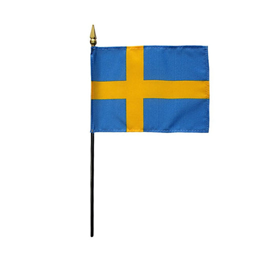 8x12" Sweden Stick Flag