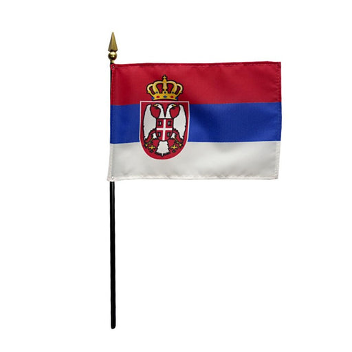 4x6" Serbia Stick Flag