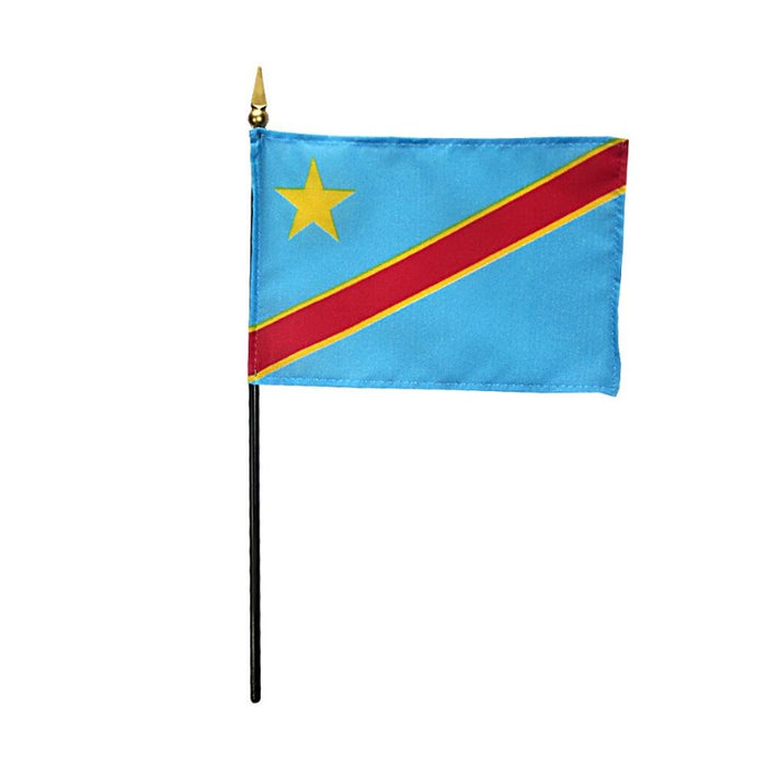 4x6" Democratic Republic of the Congo Stick Flag