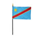 4x6" Democratic Republic of the Congo Stick Flag