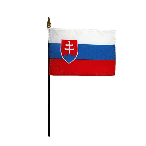 4x6" Slovak Republic Stick Flag