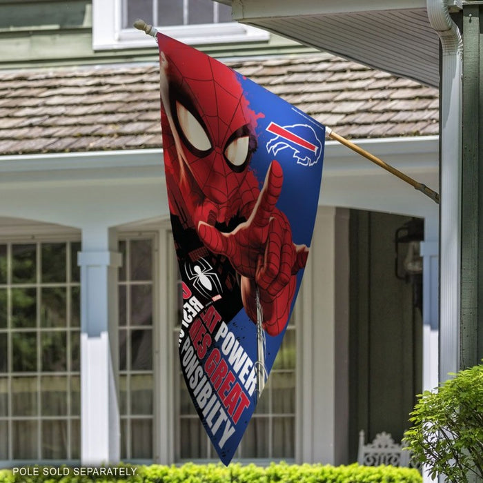 Buffalo Bills Spider-Man Banner Flag