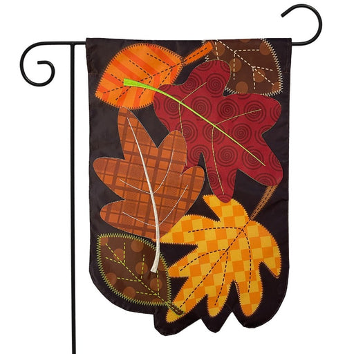 Fallen Leaves Shaped Applique Garden Flag on stand, sold separately 