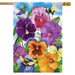 Pansies Banner Flag
