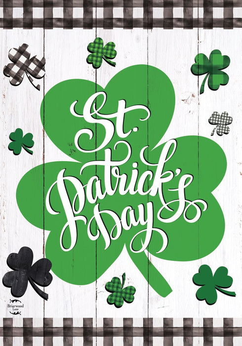 Checkered St. Pat's Shamrocks Flag