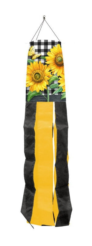Checkered Sunflowers Windsock