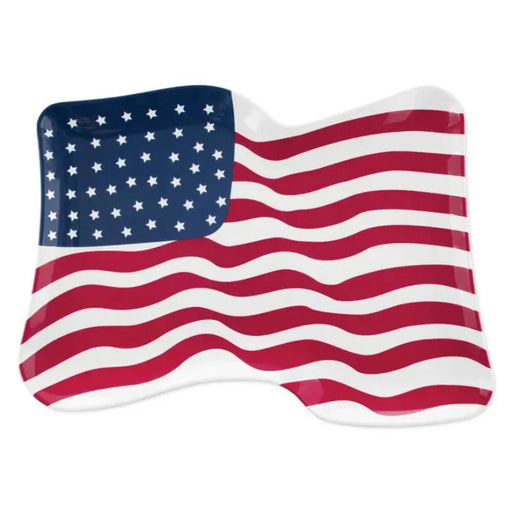 16" American Flag Shaped Melamine Platter
