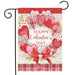 Valentine's Day Wreath Garden Flag