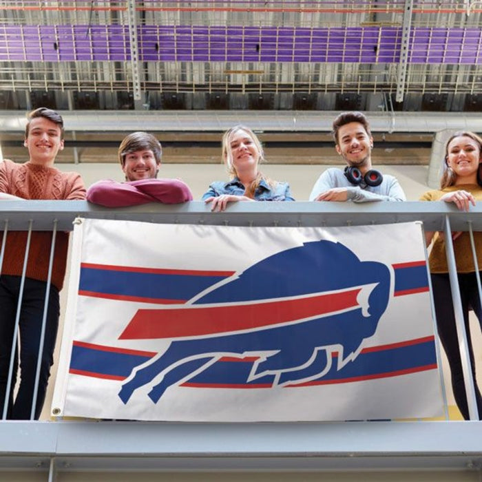 3x5' Buffalo Bills Away Stripes Polyester Flag