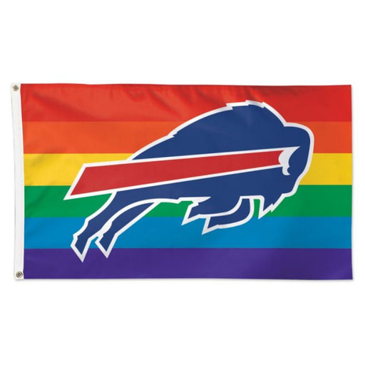 3x5' Buffalo Bills Rainbow Polyester Flag