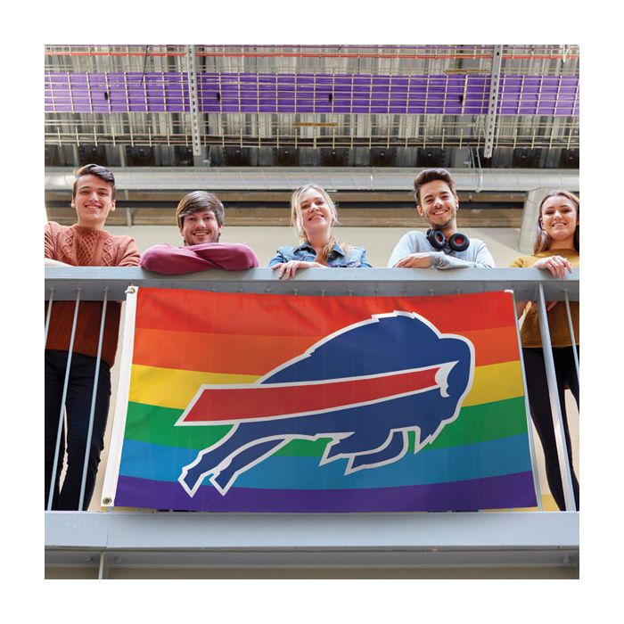 3x5' Buffalo Bills Rainbow Polyester Flag