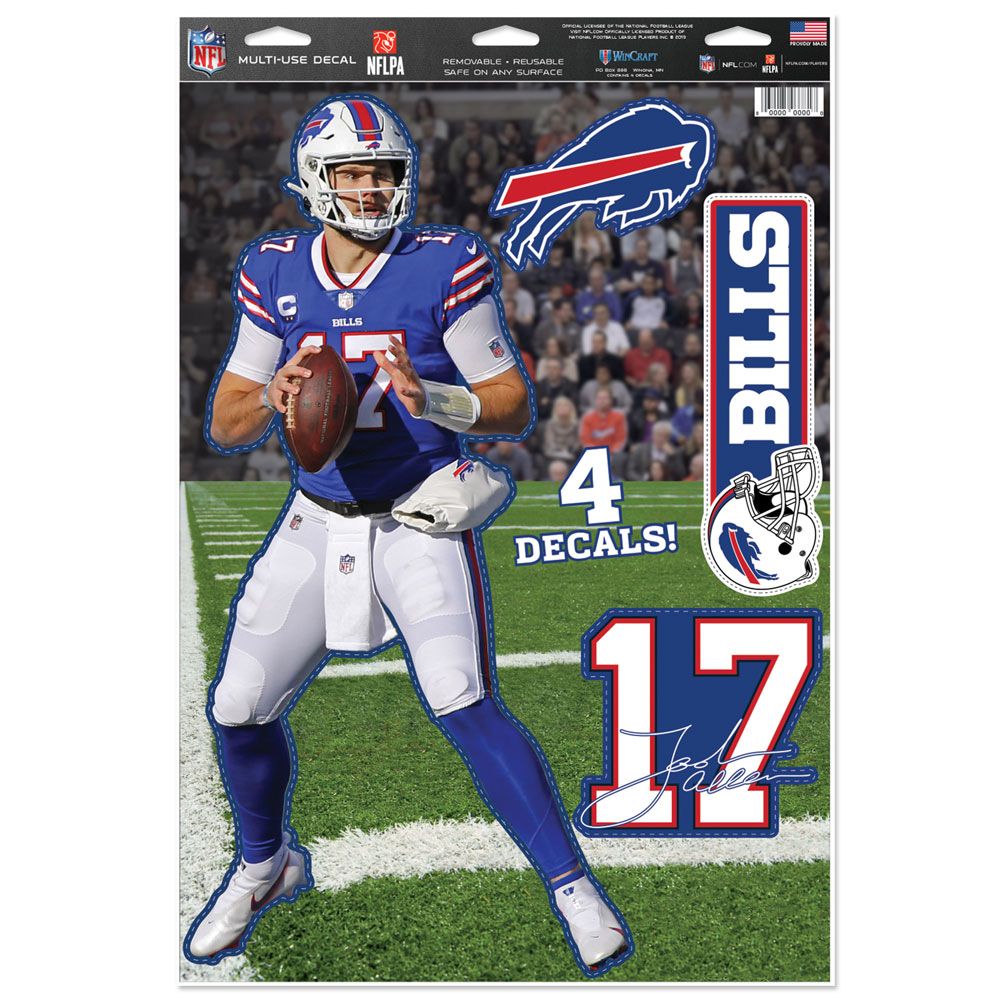 Josh Allen #17 Reusable 3-Pack Decals – Ace Flag & Visual Promotion