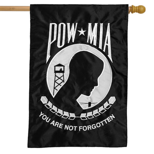 POW-MIA Applique & Embroidered Banner Flag