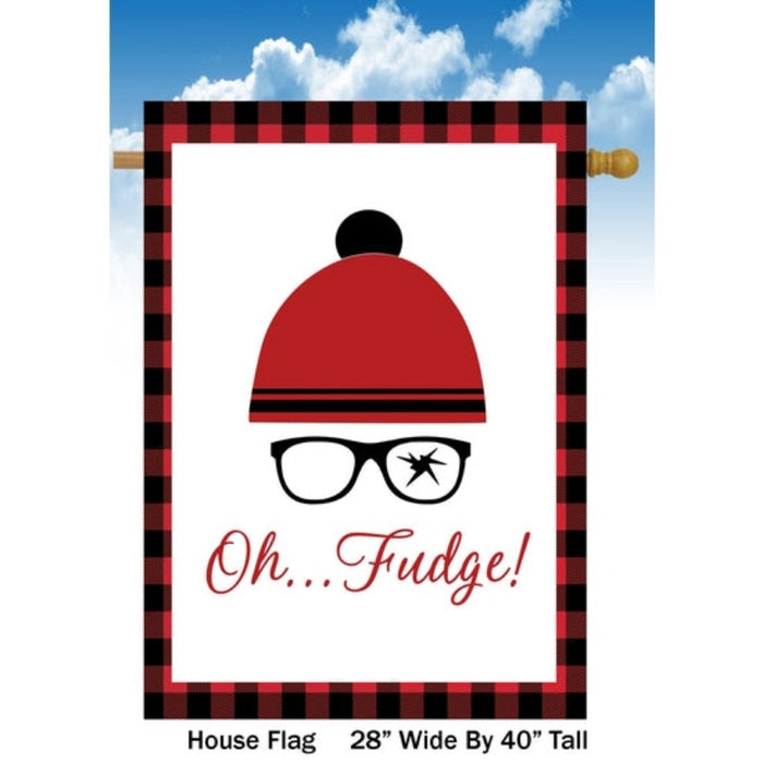 Oh Fudge! Christmas Banner Flag, HARDWARE NOT INCLUDED