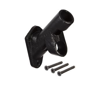 1" Dual Angle Black Cast Iron Bracket