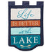 Life is Better at the Lake Applique Garden Flag