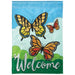Monarch Butterflies Welcome Banner Flag