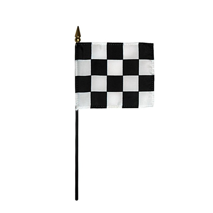 4x6" Checkered Race Stick Flag