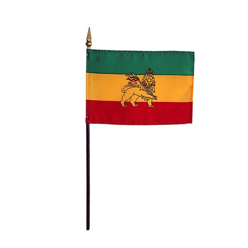 8x12" Ethiopia with Lion Stick Flag