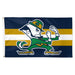 3x5' Notre Dame Striped Polyester Flag