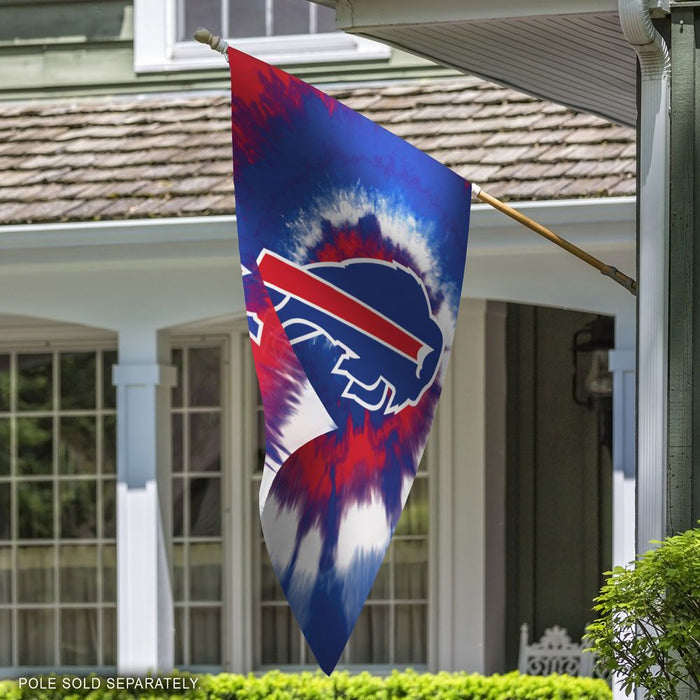 Buffalo Bills Tie Dye Banner Flag outside