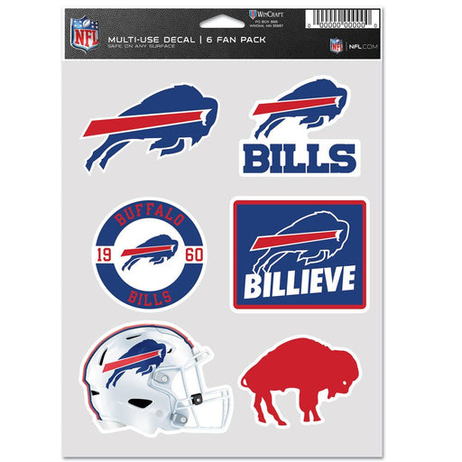 Buffalo Bills Multi-Use 6 Decal Fan Pack