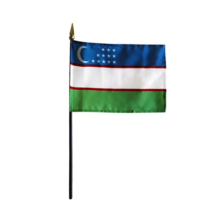 4x6" Uzbekistan Stick Flag