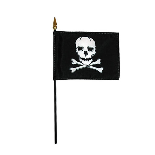 4x6" Jolly Roger Stick Flag