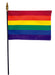 4x6" Rainbow Stick Flag with Spear Tip