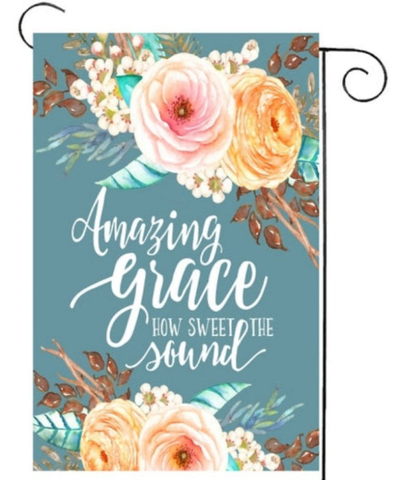 Amazing Grace Garden Flag, stand not included