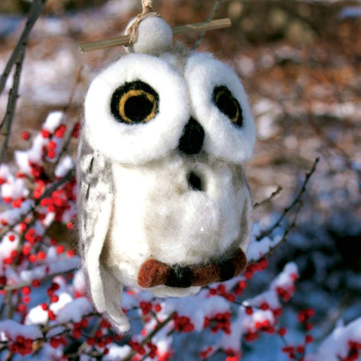 Snowy Owl Felt Birdhouse