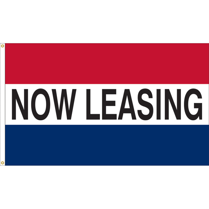 3'x5' Now Leasing Nylon Flag - Made In USA