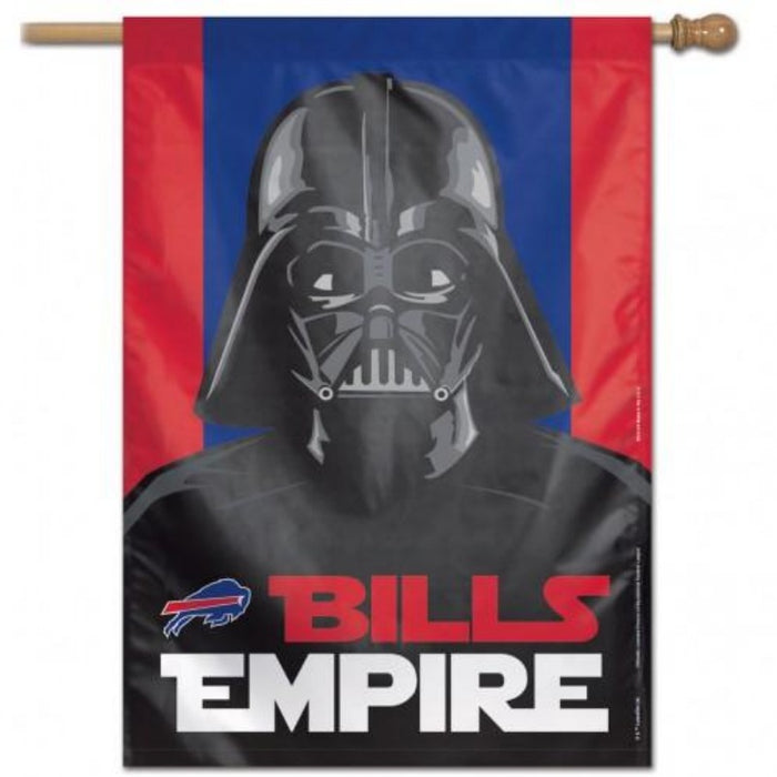 red and blue flag with darth vader and the words "bills empire"