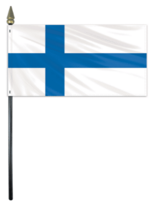 4x6" Finland Stick Flag