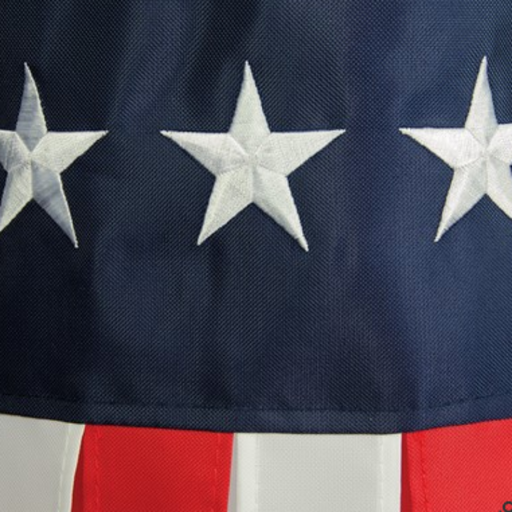 60" Stars & Stripes Embroidered Windsock