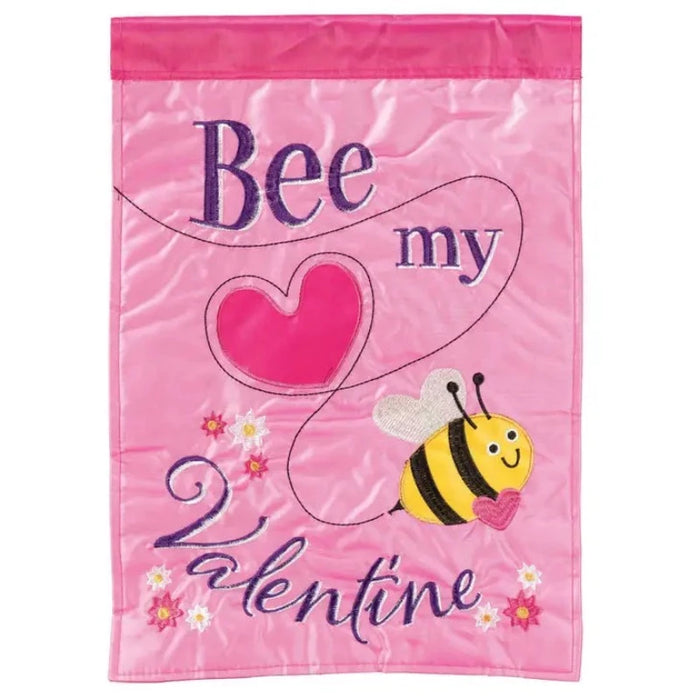 Bee My Valentine Applique Banner Flag
