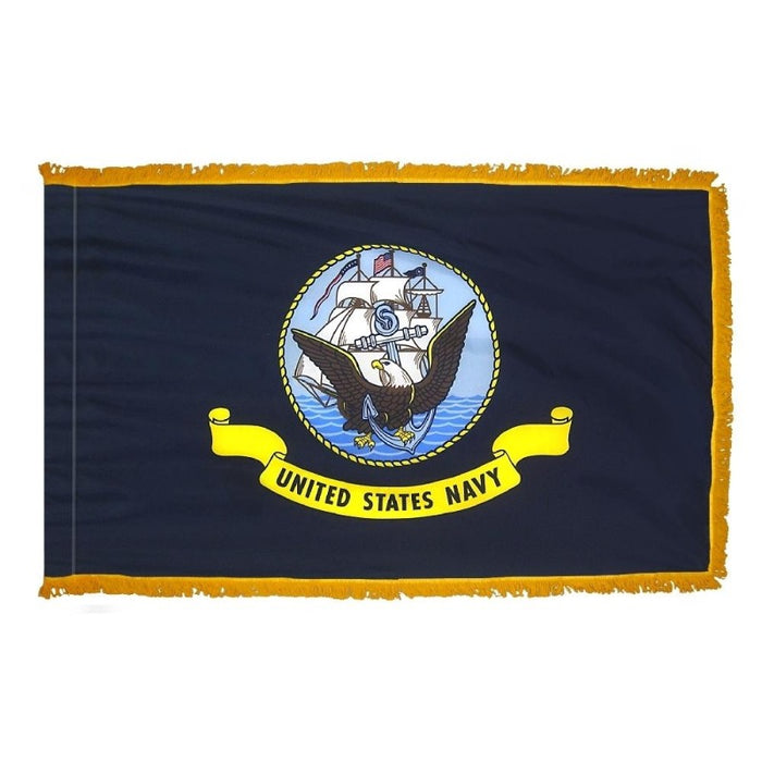 3x5 ft US Navy Indoor/Parade Flag with Fringe