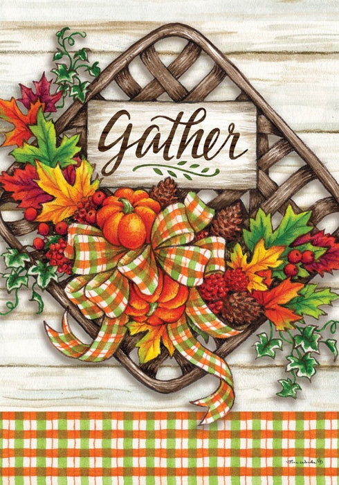 Gather Basket Garden Flag