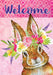 Bunny Wreath Decorative Banner Flag