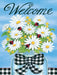 "WELCOME" Daisies & Ladybugs Banner Flag