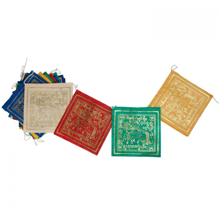 8' Windhorse Paper Prayer Flag String