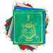 prayer flag set with a gold pot on the front