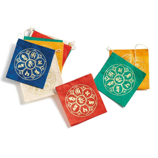 om lotus flag with various colors