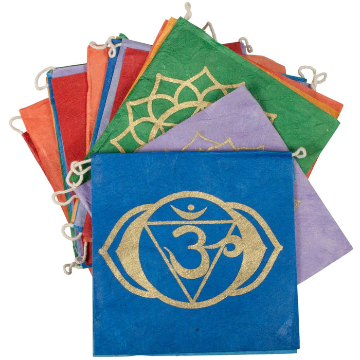 27" 7 Sacred Chakras Prayer Flag Set