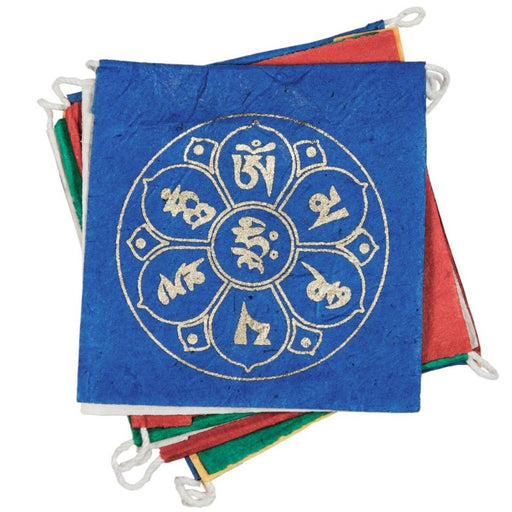 om lotus symbol on flag