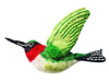 Ruby Throated Hummingbird Wild Woolies Bird Ornament