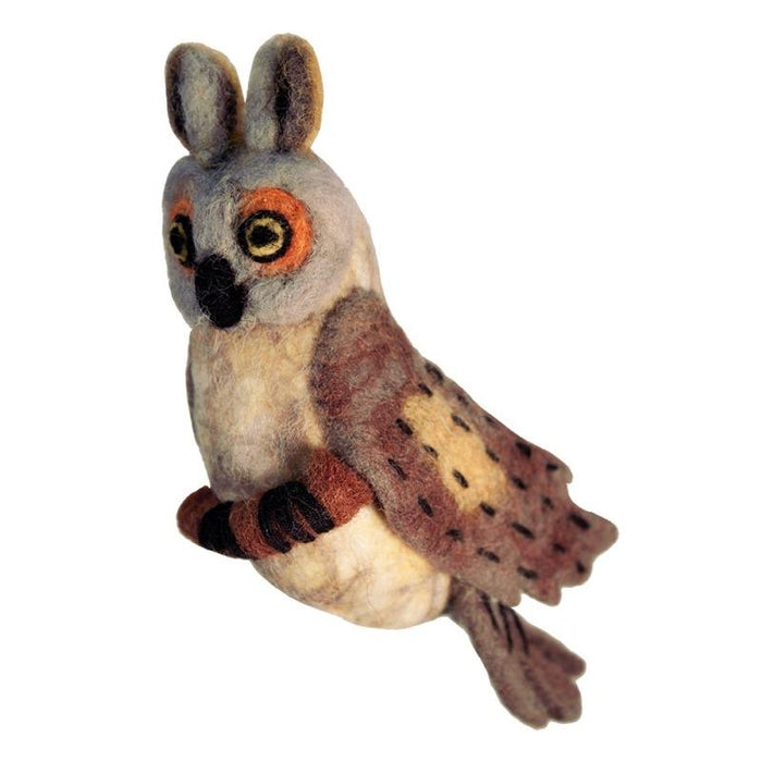 Great Horned Owl Wild Woolies Bird Ornament