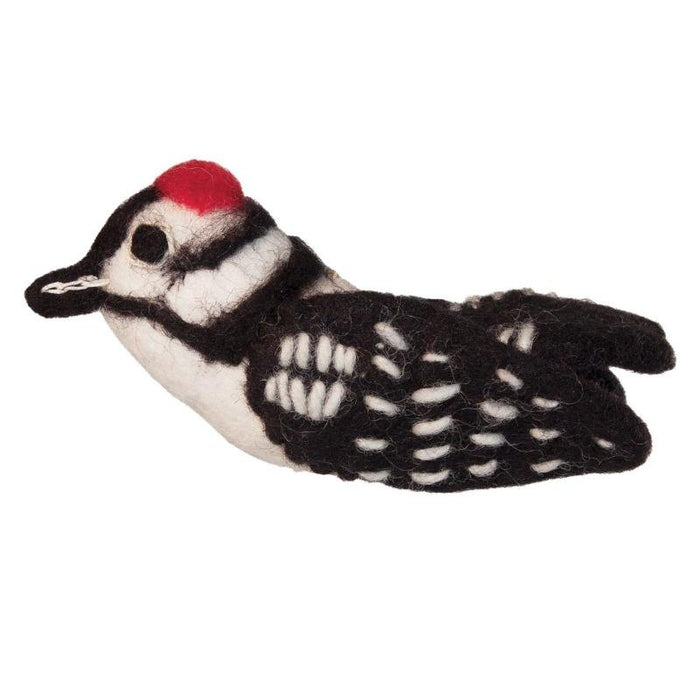 Downy Woodpecker Wild Woolies Bird Ornament