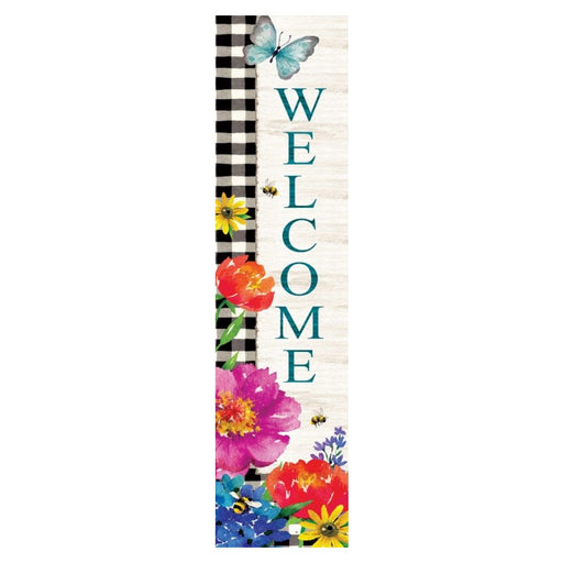 Gingham Floral Welcome Yard Expression